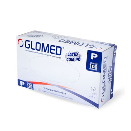 Luva De Látex Para Procedimento Pequena - Glomed Luva De Látex Para Procedimento Pequena - Glomed