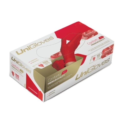 LUVA DE LÁTEX POWDER FREE RED - UNIGLOVES LUVA DE LÁTEX POWDER FREE RED - UNIGLOVES