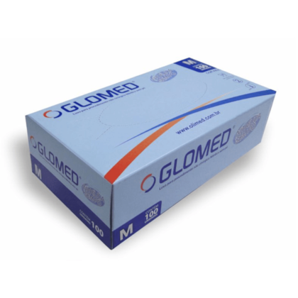 Luva Nitrílica para Procedimento Sem Pó Azul - GLOMED Luva Nitrílica para Procedimento Sem Pó Azul - GLOMED