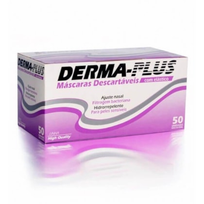Máscara Cirúrgica Elástico Branca - DERMA PLUS Máscara Cirúrgica Elástico Branca - DERMA PLUS