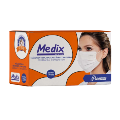 Máscara Cirúrgica Elástico Branca - MEDIX Máscara Cirúrgica Elástico Branca - MEDIX
