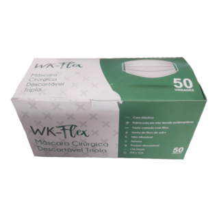 MÁSCARA CIRÚRGICA ELÁSTICO BRANCA - WK-FLEX MÁSCARA CIRÚRGICA ELÁSTICO BRANCA - WK-FLEX