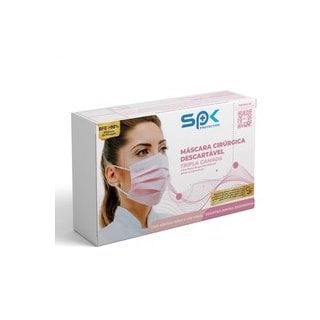 Máscara Descartável Tripla com Clipe Nasal - SP Protection Máscara Descartável Tripla com Clipe Nasal - SP Protection