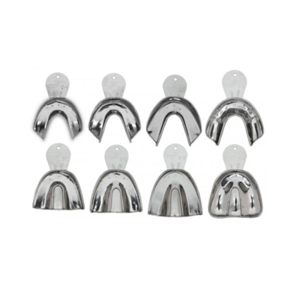 Moldeira Alumínio Adulto Lisa Rasa - TECNODENT Moldeira Alumínio Adulto Lisa Rasa - TECNODENT