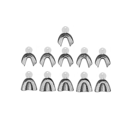 Moldeira de Alumínio Total Perfurada Adulto - TECNODENT Moldeira de Alumínio Total Perfurada Adulto - TECNODENT