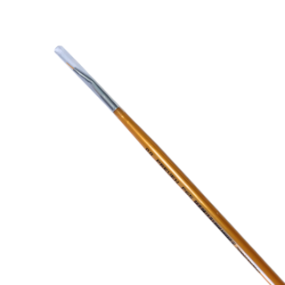 Pincel Pelo Sintético Curvo Dourado - Preven