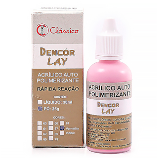 Resina Acrílica Dencôr Lay Pó Vermelha - CLASSICO