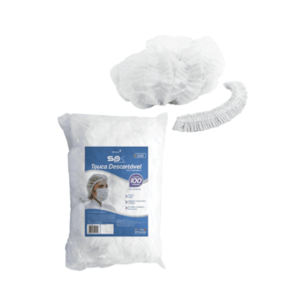 Touca Cirúrgica Descartável Sanfonada Branca 100unid. Touca Cirúrgica Descartável Sanfonada Branca 100unid.